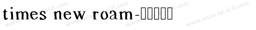 times new roam字体转换